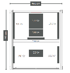 Infracrvena sauna Sanotechnik Carbon 1 - dimenzije