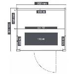 Infracrvena sauna Sanotechnik Malmo 1 - dimenzije