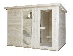 Vanjska finska sauna Sanotechnik VAASA s garderobom, 310x230x220cm