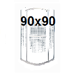Polukružne tuš kabine 90x90