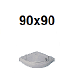 Polukružne tuš kade 90x90