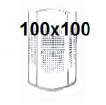 Polukružne tuš kabine 100x100
