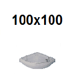 Polukružne tuš kade 100x100