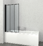 Sanotechnik stijena za kadu, Elite crna