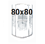 Polukružne tuš kabine 80x80