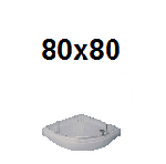 Polukružne tuš kade 80x80